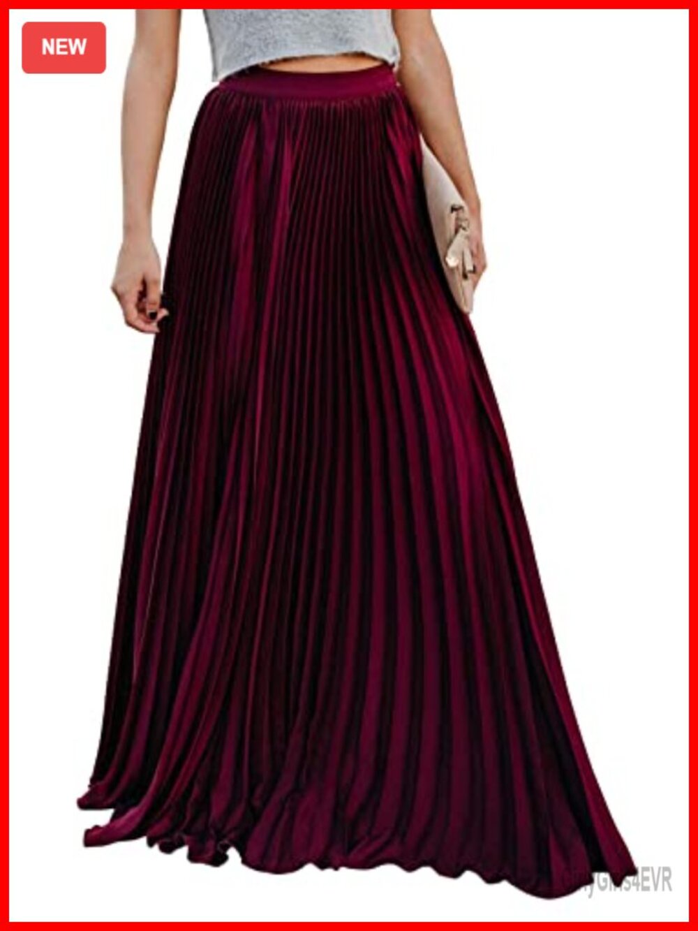 High Waist Pleated Chiffon Maxi Skirt Flowy A-Line